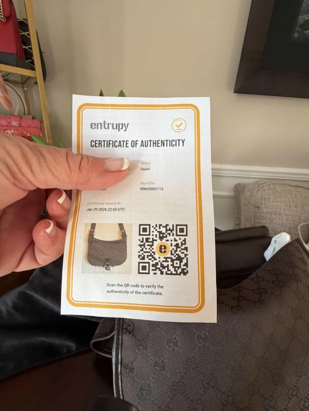 Gucci GG Canvas D-Ring Shoulder Bag Brown Monogram Tom Ford Era - Picture 11 of 11